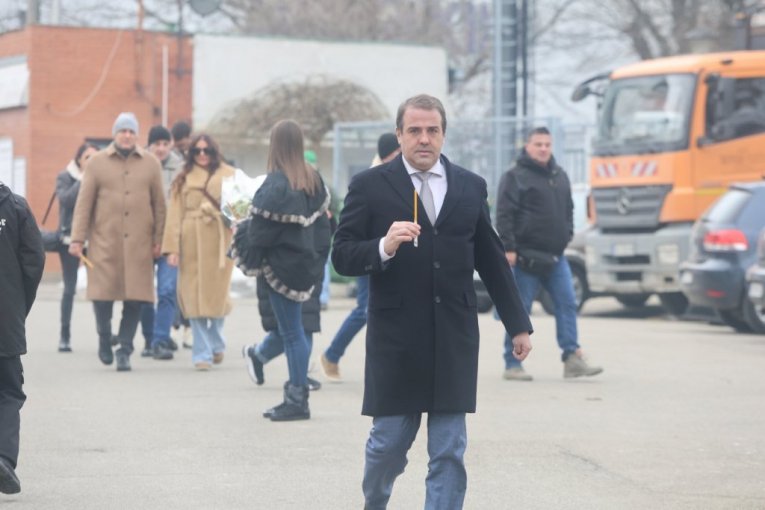 Sahrane Mike Aleksića na Centralnom groblju u Beogradu