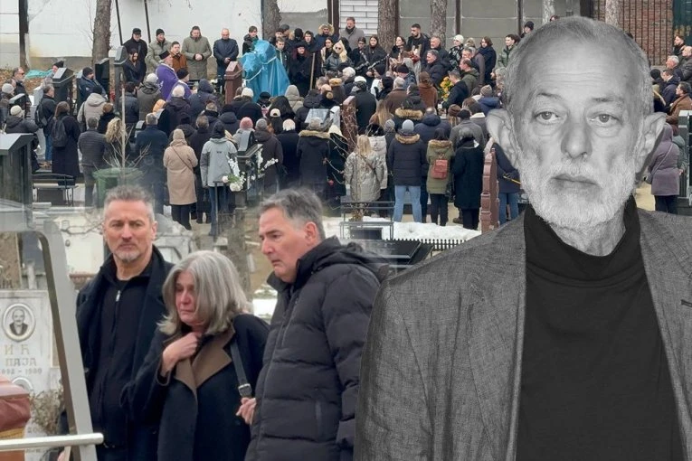 MIKA ALEKSIĆA SAHRANJEN UZ HOR! Neutešnu udovicu držali da se ne sruši od bola, a evo ko je sve od ispratio pokojnog učitelja glume! (FOTO, VIDEO)