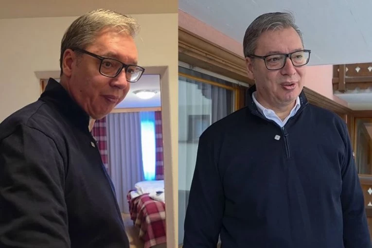 "JEDVA ČEKAM POVRATAK U MOJ BEOGRAD" Pogledajte kako izgleda Vučićeva soba u Davosu - predsednik otvorio vrata svog apartmana! (VIDEO)