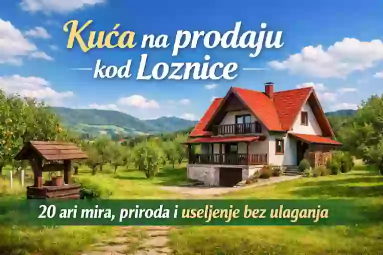 NA 16 KM OD CENTRA GRADA! Dvospratna kuća, 20 ari placa - samo vam trebaju lične stvari (CENA 27.000 EVRA)