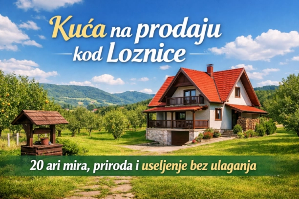 NA 16 KM OD CENTRA GRADA! Dvospratna kuća, 20 ari placa - samo vam trebaju lične stvari (CENA 27.000 EVRA)