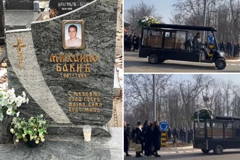 NAVIJAČI RADA BACALI PLAVE RUŽE U BAKIĆEV GROB! Belivukov advokat i Miljkovićev otac bili na sahrani vođe "balkanskog kartela" - MISTERIOZNA DEVOJKA PRIČITALA EMOTIVAN GOVOR! (FOTO)