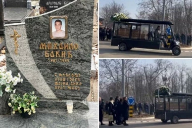 NAVIJAČI RADA BACALI PLAVE RUŽE U BAKIĆEV GROB! Belivukov advokat i Miljkovićev otac bili na sahrani vođe "balkanskog kartela" - MISTERIOZNA DEVOJKA PROČITALA EMOTIVAN GOVOR! (FOTO)
