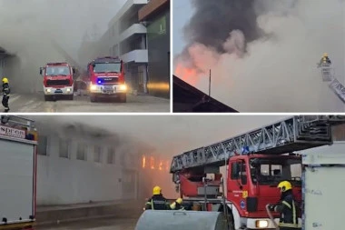 VELIKI POŽAR U DIMITRIJA TUCOVIĆA! Gori skladište zapaljivog materijala! Poslate sve jedinice vatrogasaca, HITNA I POLICIJA VEĆ NA TERENU! (VIDEO)