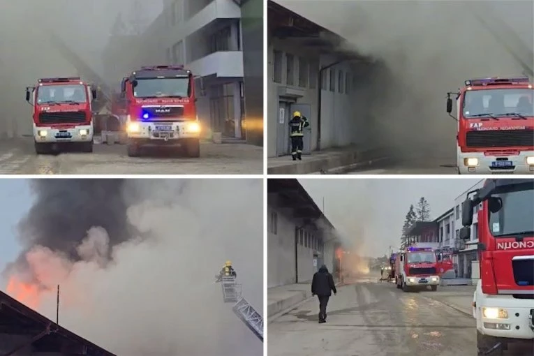 POŽAR U NOVOM PAZARU SE I DALJE GASI! Vatrogasci na terenu: "Tu smo dok se pojavljuje i zadnji plamičak vatre!"