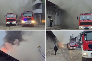 POŽAR U NOVOM PAZARU SE I DALJE GASI! Vatrogasci na terenu: "Tu smo dok se pojavljuje i zadnji plamičak vatre!"