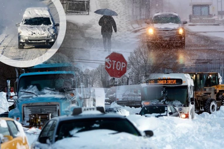 MONSTRUOZNO NEVREME PARALISALO AERODROME, U GRADOVIMA STRAVA! Napadalo pola metra snega, niko ne može iz kuća da izađe (VIDEO)
