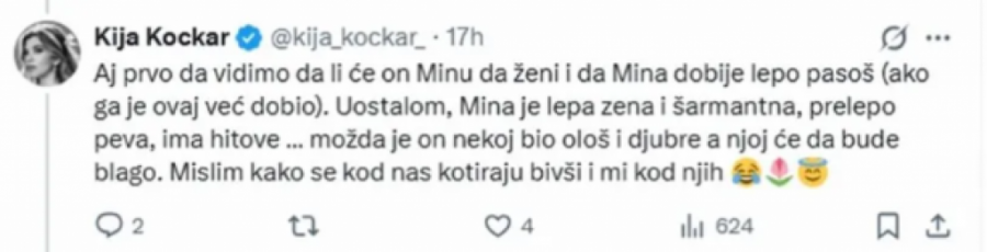 ŽESTOKO ZAKUCAVANJE KIJE KOCKAR O KASPEROVOM PORUKAMA: Javnost u šoku zbog prošlosti verenika Mine Kostić, stigle nove informacije!