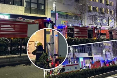 PRVE SLIKE I SNIMCI SA MESTA STRAVIČNOG POŽARA NA TERAZIJAMA! Ima povređenih, bukti vatra u stanu na 4. spratu! (FOTO, VIDEO)
