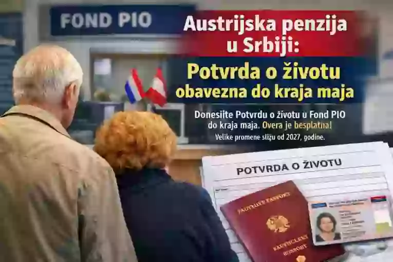 Velika promena: Ako primate austrijsku penziju u Srbiji, ovo morate da uradite do kraja maja