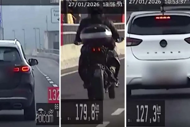 EVOJKA (22) IZ BOSNE DIVLJALA MERCEDESOM MOSTOM NA ADI! Za samo 3 sata isključeno troje vozača! (VIDEO)