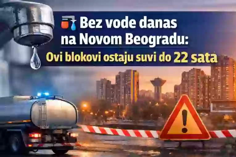 Bez vode danas na Novom Beogradu: Ovi blokovi ostaju suvi do 22 sata