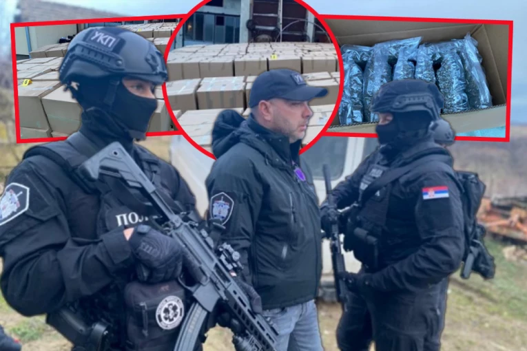 PRVE SLIKE ZAPLENE NARKOTIKA KOD KRUŠEVCA! Marihuana vredna 10 miliona evra - pale dve osobe!