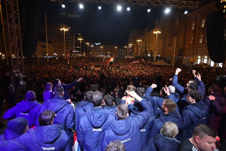 Doček na Trgu bana Jelačića