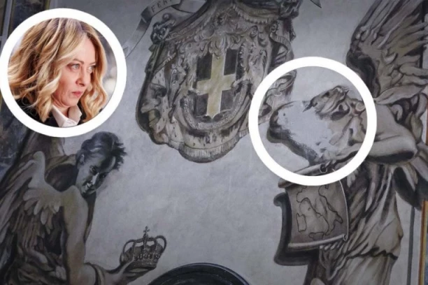 NESTALA GLAVA ANĐELA NA FRESCI KOJA JE POTRESLA I CRKVU I DRŽAVU: Sa svetinje hitno uklonjen lik Đorđe Meloni