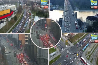 SAOBRAĆAJNI PAKAO U BEOGRADU: Špic potpuno paralisao grad! Mostovi su neprohodni, kolone se ne pomeraju, a evo gde je NAJGORE! (FOTO)