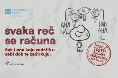 Svaka reč se računa - kampanja SOS Dečija sela Srbija koja skreće pažnju na neizgovorene reči i tišinu dece izložene vršnjačkom nasilju