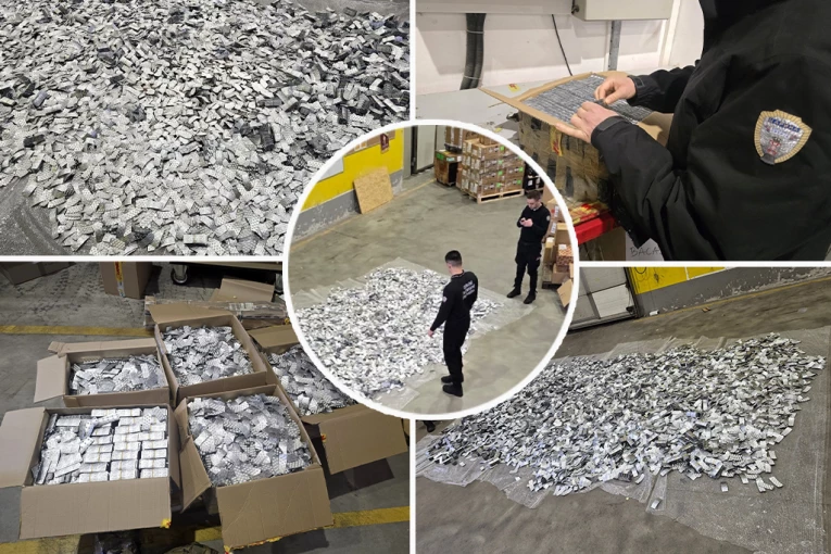 CEO TOVAR "BENSEDINA" I "KSALOLA" NAĐEN U MAGACINU POZNATE KURIRSKE SLUŽBE! Neverovatno kako su tablete bile zavedene! (FOTO)