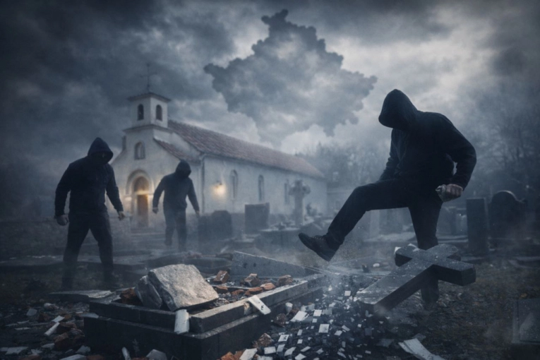 ALBANCI UPALI U SRPSKU CRKVU NA KOSMETU! Počeli da skrnave grobove, razvaljena i ograda - NI MRTVIMA NE DAJU DA POČIVAJU U MIRU