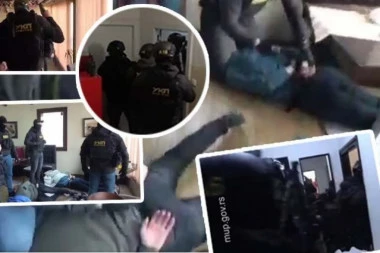 "LEZI DOLE, POLICIJA!" Pogledajte kako su uhapšeni "kavčani" u Beogradu! Zvicerovi ljudi bili u restoranu, kada su upali specijalci! (VIDEO)