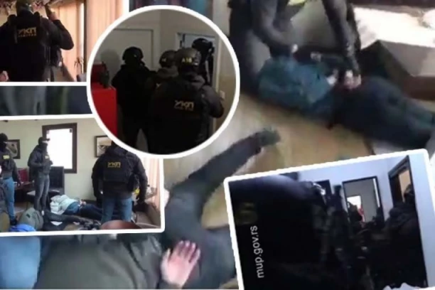 "LEZI DOLE, POLICIJA!" Pogledajte kako su uhapšeni "kavčani" u Beogradu! Zvicerovi ljudi bili u restoranu, kada su upali specijalci! (VIDEO)