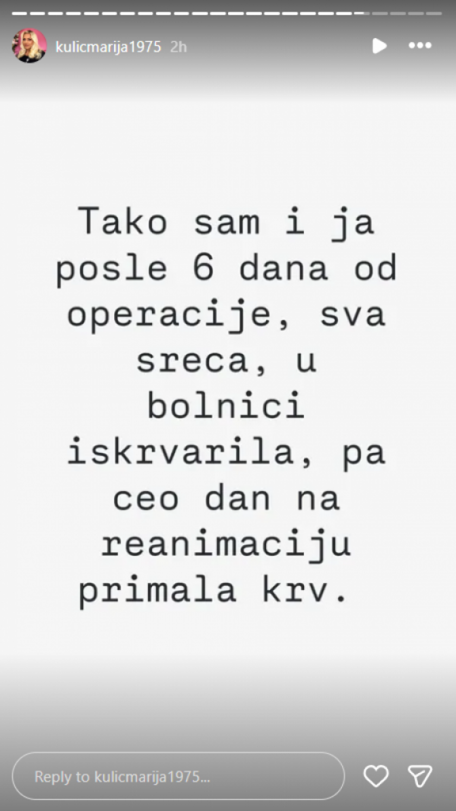 NAKON TRAGEDIJA U ČAČKU OTKRIVENA JEZIVA ISTINA! Mariji Kulić se borili za život: ISKRVARILA SAM U BOLNICI