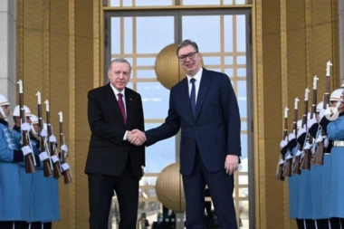 ČEKA NAS NIZ RAZGOVORA OD STRATEŠKOG ZNAČAJA! Vučić u Ankari, sastao se sa Erdoganom: Doček u Predsedničkoj palati