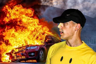 ZAPALJEN AUTO BAKE PRASETA: Pogledajte stravičnu scenu ispred ZGRADE! (VIDEO)