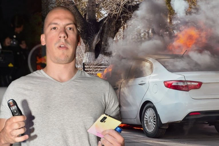 ZASTRAŠUJUĆI PRIZOR ISPRED ZGRADE BAKE PRASETA: Pogledajte hordu VATROGASACA koji su gasili zapaljen automobil! (VIDEO)