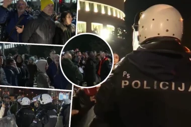 MALO IH, ALI POSTAJU SVE AGRESIVNIJI! Blokaderi ponovo prave haos u Novom Sadu! HOĆE DA UNIŠTE SVEČANU AKADEMIJU,  NASRĆU NA POLICIJU! (FOTO, VIDEO)