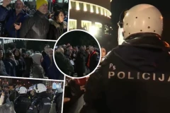 MALO IH, ALI POSTAJU SVE AGRESIVNIJI! Blokaderi ponovo prave haos u Novom Sadu! HOĆE DA UNIŠTE SVEČANU AKADEMIJU,  NASRĆU NA POLICIJU! (FOTO, VIDEO)