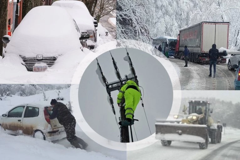 OLUJA NAPRAVILA HAVARIJU NA ELEKTRIČNOJ MREŽI: Haos u zapadnoj i centralnoj Srbiji, NAPADALO POLA METRA SNEGA - ekipe EDS rade na hitnoj sanaciji kvarova