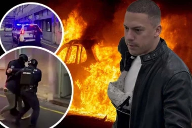 OVAKO JE UHAPŠEN OSUMNJIČENI ZA PALJENJE AUTOMOBILA BAKE PRASETA! Uništio brabus vredan pola miliona evra! (VIDEO)