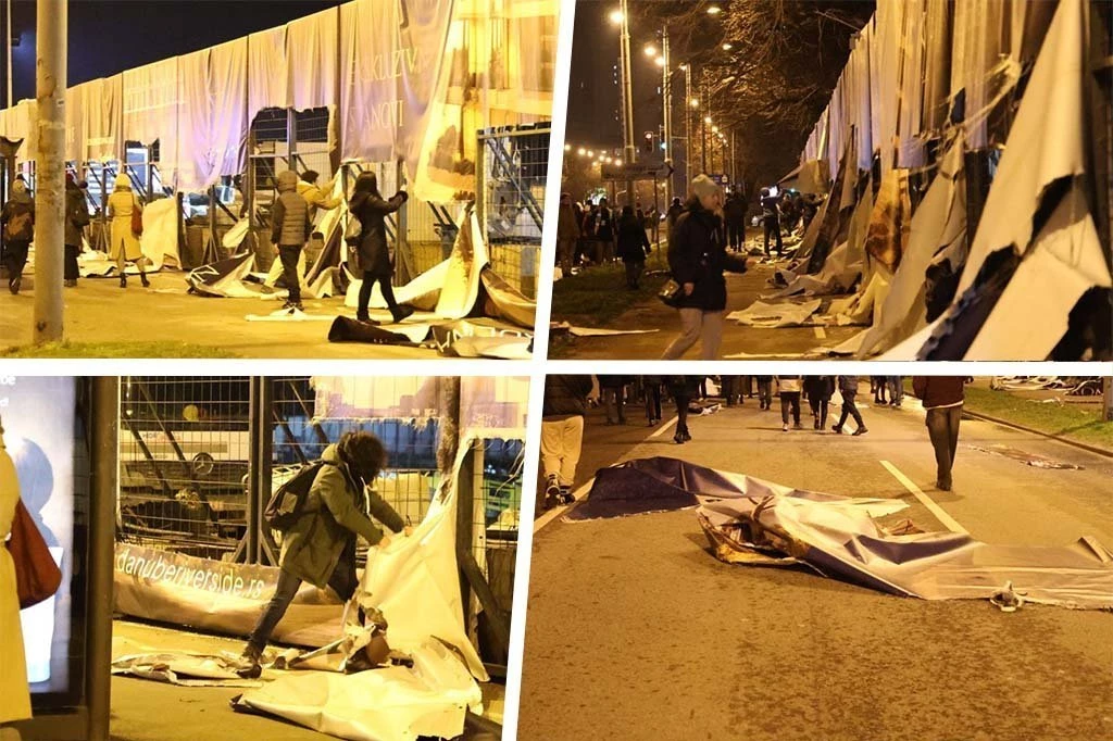 HAOS KOD UŠĆA: Privedeno 15 osoba, pisano preko 60 kazni! Blokaderi rušili ogradu i cepali plakate, među njima i režiser filmova za odrasle! (FOTO, VIDEO)