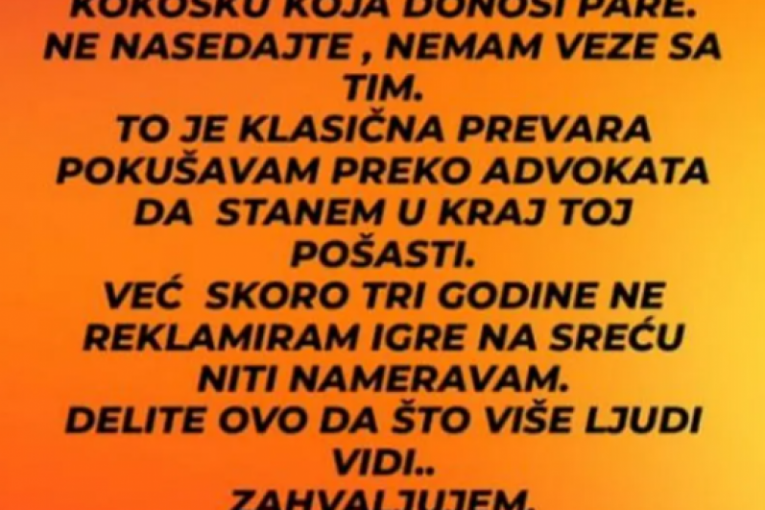 Objava Andrije Miloševića