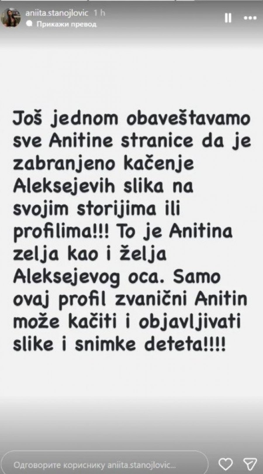 SAOPŠTENE NAJNOVIJE INFORMACIJE O ANITINOM SINU! Zvanično IZREČENA ZABRANA, otac malog Alekseja može da odahne!