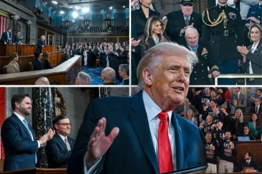 TRAMP ZAGRMEO PRED KONGRESOM: Nikada neću dozvoliti da Iran ima nuklearno oružje! Američki predsednik održao najduži govor, OBORIO REKORD, spomenuo i Srbiju! (FOTO)