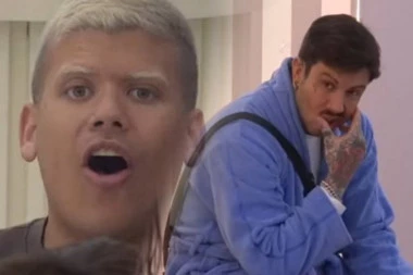 SKANDALČINA! FILIP DONJI VEŠ SKINUO, UROŠ JAKO ZINUO! Đukić pokazao Staniću "bon apetit" tetovažu na polnom organu (VIDEO)