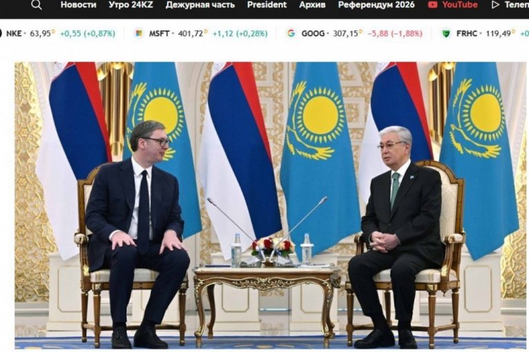 Vesti i naslovne stranice nekih od najčitanijih medija u Kazahstanu