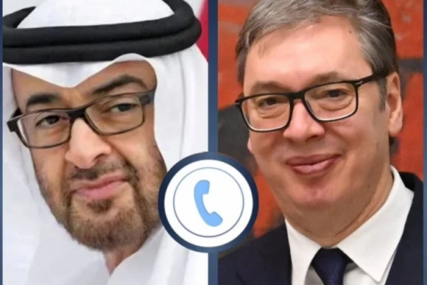 "IZRAZIO SAM SOLIDARNOST SA NARODOM EMIRATA"! Vučić razgovarao sa šeikom Mohamedom bin Zajedom posle jezive situacije na Bliskom istoku! (FOTO)
