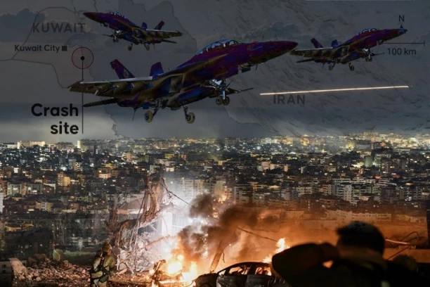 JEZIVI SNIMCI IZ KUVAJTA! Borbeni avioni u PLAMENU jure ka zemlji, istraga o padu američkih letelica u toku! (VIDEO)