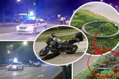 PRVE SLIKE JEZIVE NESREĆE U NOVOM SADU! Motociklista pokosio biciklistu na pešačkom prelazu! DELOVI VOZILA RASUTI PO PUTU! (FOTO, VIDEO)