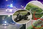 PRVE SLIKE JEZIVE NESREĆE U NOVOM SADU! Motociklista pokosio biciklistu na pešačkom prelazu! DELOVI VOZILA RASUTI PO PUTU! (FOTO, VIDEO)