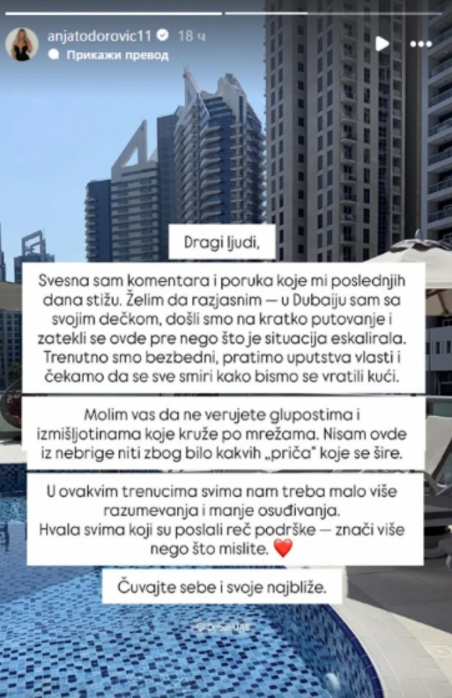 SRPSKE INFLUENSERKE I DALJE ZAROBLJENE U DUBAIJU: Čuju se rušenja raketa u daljini, probudila su nas DVA UDARA!