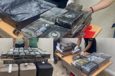POHAPŠENI SRBI NA AERODROMU! Policija ih uhvatila dok su pokušali šverc 75 PAKETA KOKAINA