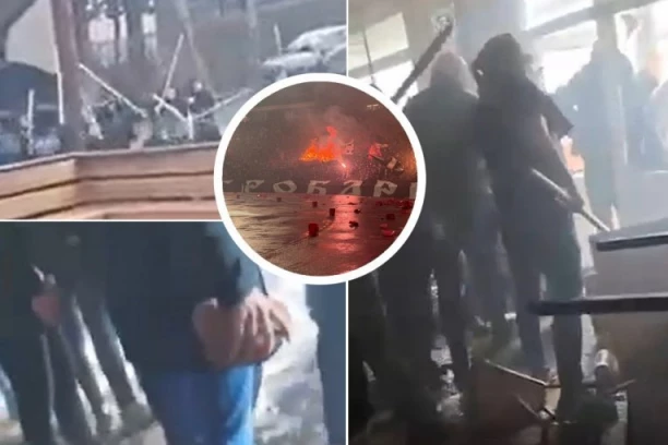 EKSKLUZIVNI SNIMAK HAOSA PRED 178. VEČITI DERBI! Velika tuča u kafiću na Petlovom brdu, delije saterale grobare u ćošak! (VIDEO)