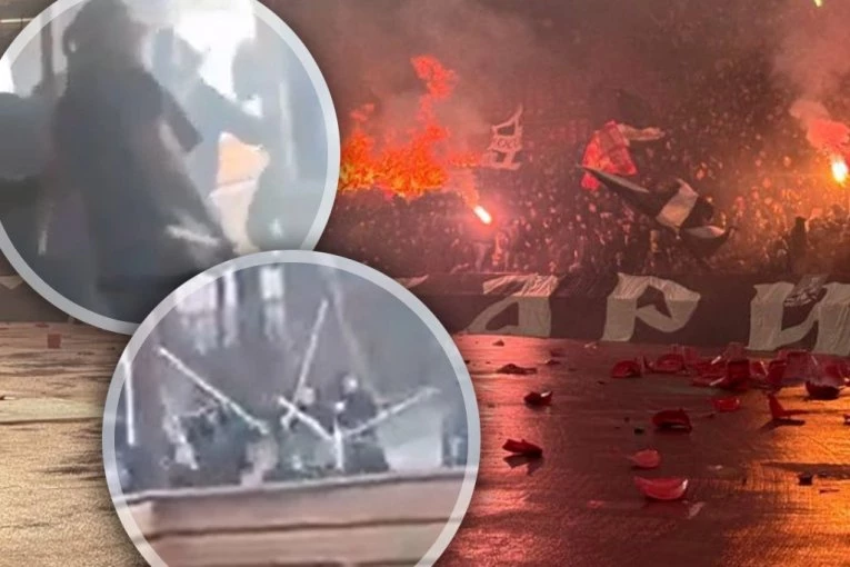 EKSKLUZIVNI SNIMAK HAOSA PRED 178. VEČITI DERBI! Velika tuča u kafiću na Petlovom brdu, delije saterale grobare u ćošak! (VIDEO)
