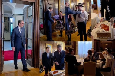 "NEMA TORTE KAO ŠTO JE DOBOŠ-TORTA!" Tradicija se nastavlja! Slovački ambasador predsedniku Vučiću priredio iznenađenje, doneo mu poklone za rođendan!