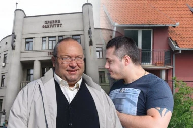 ŠTA SE DEŠAVALO U AMFITEATRU PRAVNOG FAKULTETA?! Profesor Vuletić drži vežbe studentima, a u pozadini transparenti podrške sa tematikom Ritopeka! (FOTO)