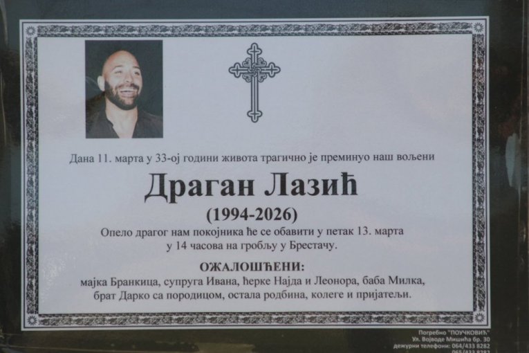 Sahrana Dragana Lazića u Brestaču